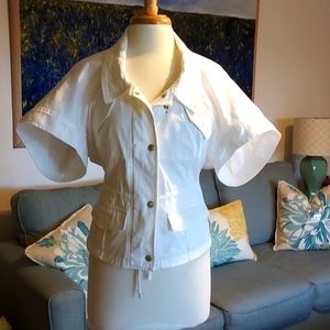 Dries Van Noten white cotton jacket